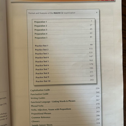 Nocn Level C2 English Preparation Book used