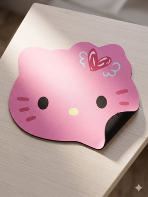 Mousepad Hello Kitty σαν καινούργιο, υφασμάτινη επιφάνεια, αντιολισθητική βάση