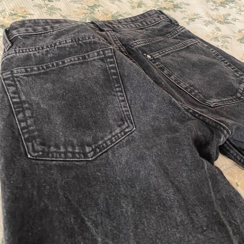 Women's high waisted denim jeans small like new, black and grey