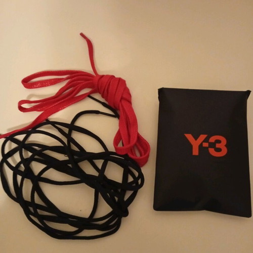 Y-3 shoelaces new, 2 pairs black and red