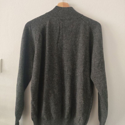 Andrea Borsani gray men's sweater 100% lambswool like new M/L