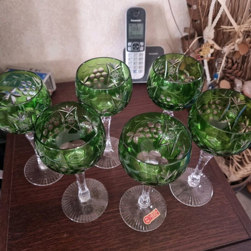 Handmade lead crystal glasses new, genuine vintage