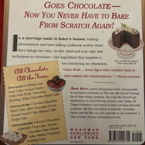 Chocolate from the Cake Doctor book like new