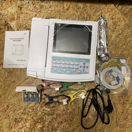 Contec ECG1200G electrocardiograph new complete set