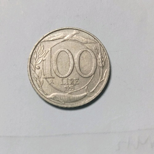Νόμισμα 100 λιρέτες Ιταλίας 1993 μεταχειρισμένο