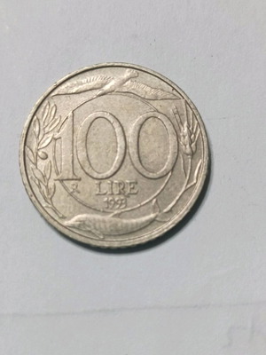 Νόμισμα 100 λιρέτες Ιταλίας 1993 μεταχειρισμένο