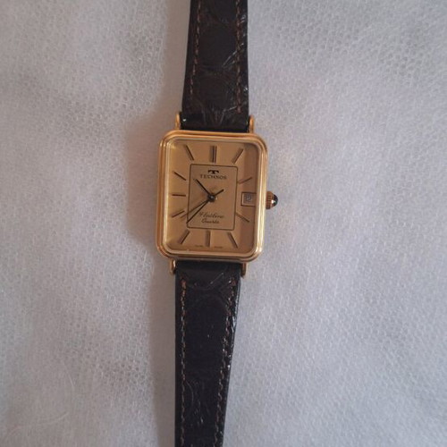 Technos Swiss women's watch gold-plated vintage new with strap