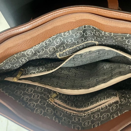Michael Kors Leather Tote Bag like new, brown with gold details