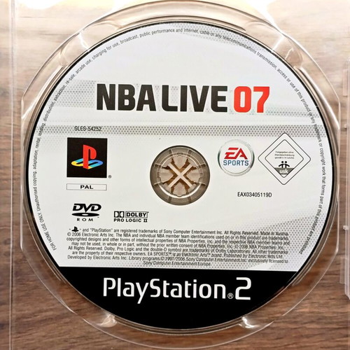 NBA Live 07 PS2 game disc like new