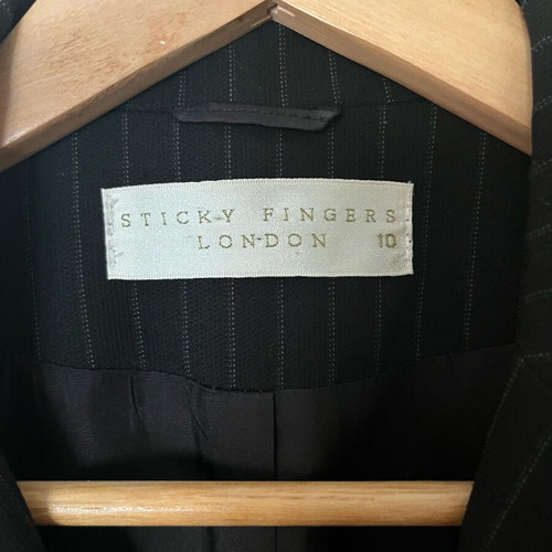 Black striped jacket like new, size M