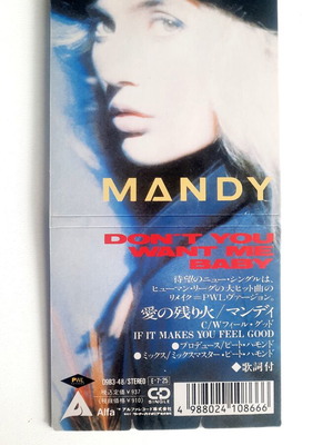 Mandy Don't You Want Me Baby 1989 Japan 3" CD Mini Single used, pop