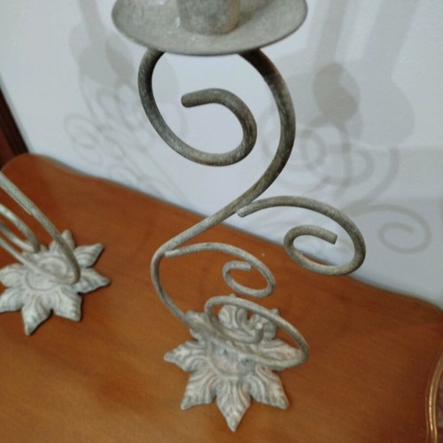 Candlesticks used, set of two pieces