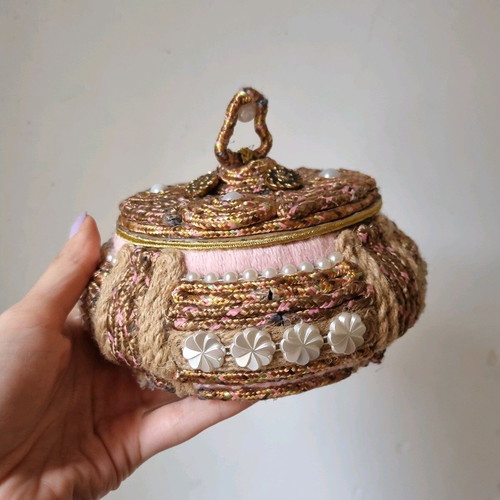 Handmade box like new, hemp