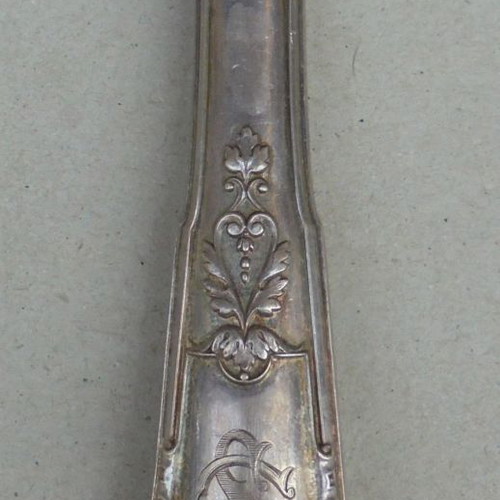 Cutlery set silver-plated with coat of arms, French, about 150 years old