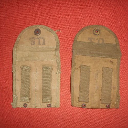 Cannabis waist pouches U.S. Army 1944 used, set of 2