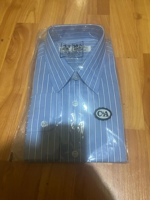 C&A blue dress shirt new, size L
