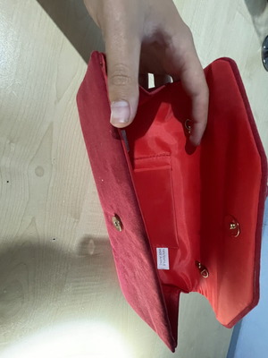 Velvet women's handbag H&M like new, red