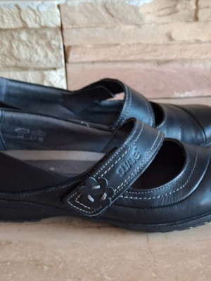 Leather anatomical ballerina shoes, size 38, black