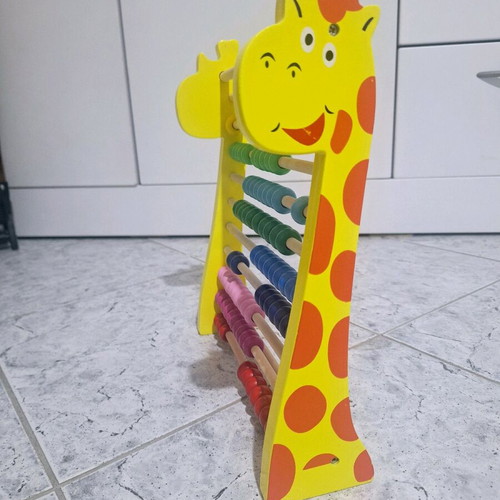 Children's wooden abacus like new, approx. 23x25 cm