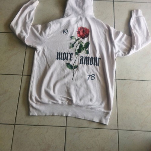 H&M Hoodie "More Amour" sweatshirt with hood XL like new