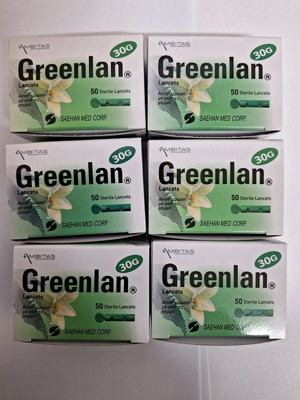 Σετ πακέτο 6 κουτιά Green Lan 30G Ambitas με 600 σκαρφιστήρες