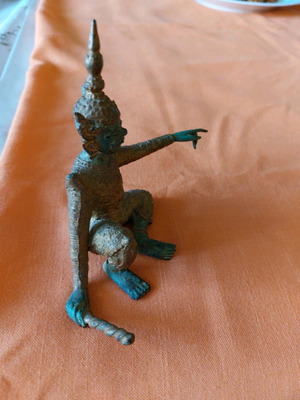 Thailand bronze figure with gold used