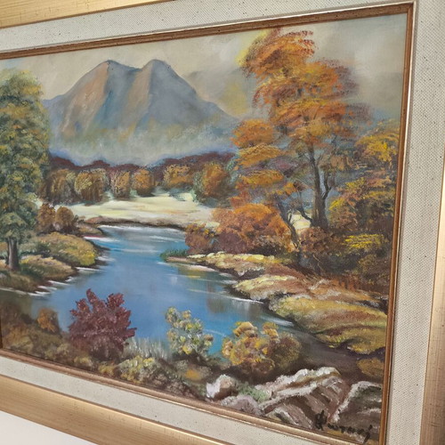 Oil Painting 'Between Mountain and Water' New, 45x33cm