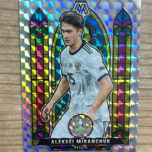 2021 Panini Mosaic UEFA Euro Soccer Aleksei Miranchuk Stained Glass SSP like new