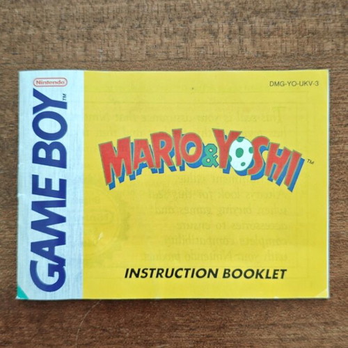 Game Boy Mario & Yoshi manual used
