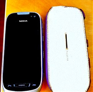 Κινητό τηλ. NΟΚΙΑ 701 συν αυθεντική δερμάτινη Nokia θήκη, GSM/2G, 8GB 512MB RAM Corning Gorilla Glas