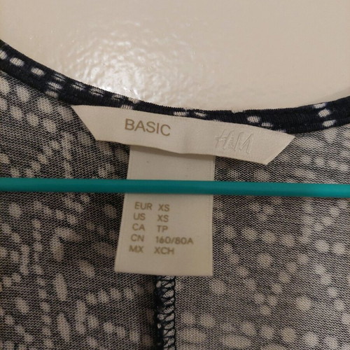 H&M wrap summer dress like new, blue with white details