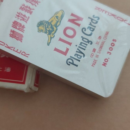 Lion Playing Cards vintage sealed