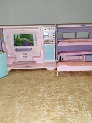 Barbie train used