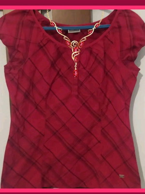 Blouse red color, like new, size L