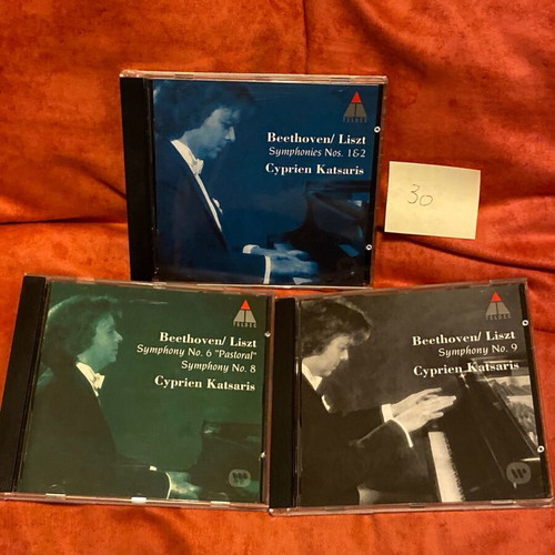 Beethoven and Liszt CDs used, 3 pieces, Cyprien Katsaris