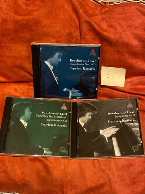 Beethoven and Liszt CDs used, 3 pieces, Cyprien Katsaris