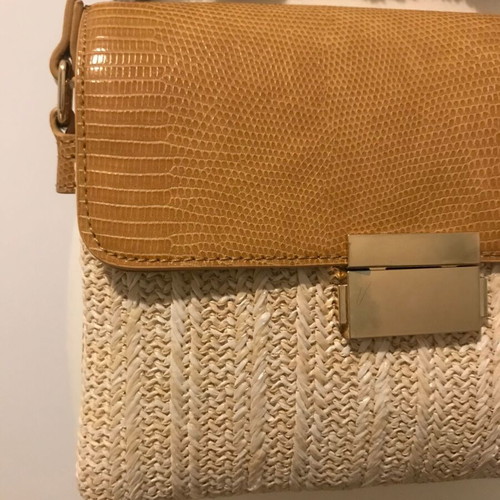Jenny Fairy crossbody bag new, beige, synthetic leather and straw