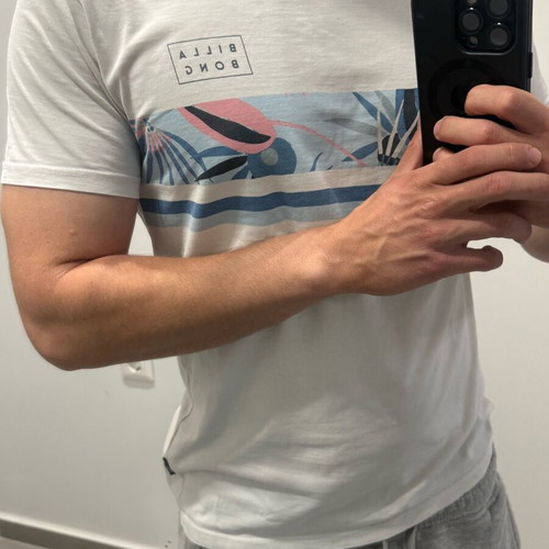 Billabong T-shirt used, white, size S