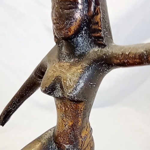 Vintage metal figurine exotic dancer 17 cm, like new