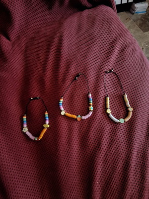 Set of 3 handmade beaded bracelets