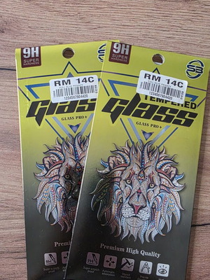 Privacy tempered glass Redmi 14C like new, pack of 2