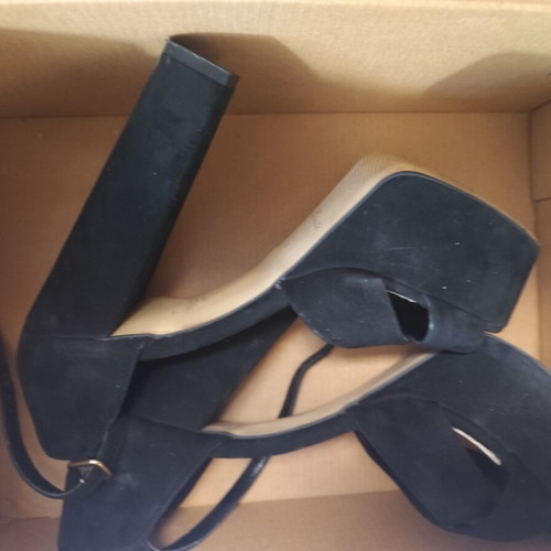 Sante black platform heels, size 39