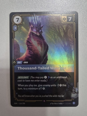 League of Legends TCG card in perfect condition with sleeve and toploader