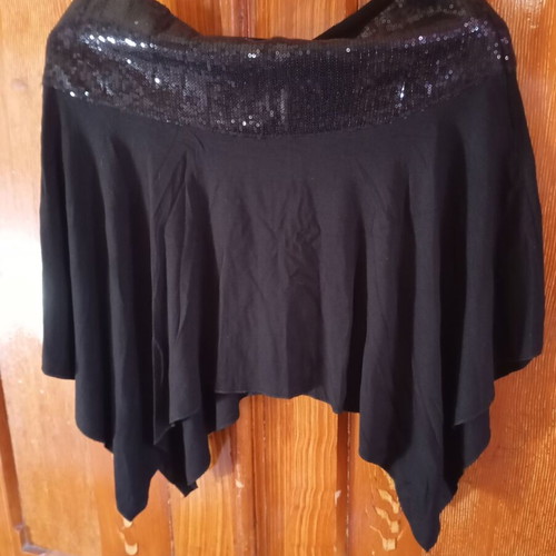 Paranoia black asymmetric mini skirt