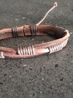 Leather bracelet brown new