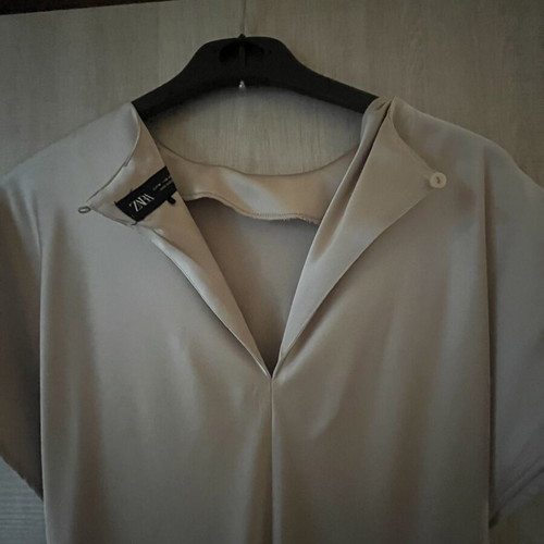 Zara satin dress medium beige like new