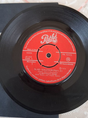 Jo Buffalo's Band-Slag Solution 7'' 45RPM vinyl used, pop