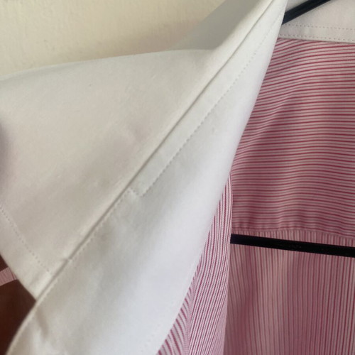 Oxford Company No 43 dress shirt like new with stripes and white collar