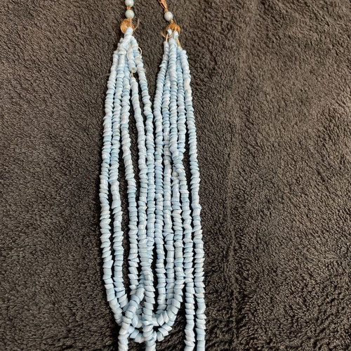 Vintage women's necklace boho style with natural amazonite, used
