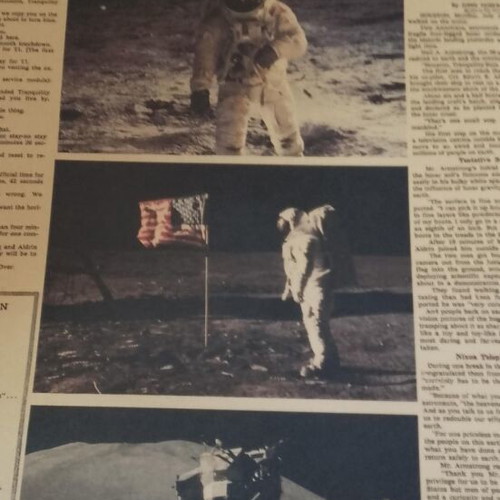New York Times Apollo Moon Landing 1969 Newspaper like new cover only